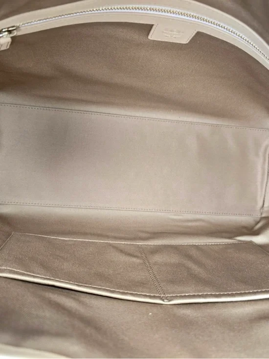 MCM Beige Logo-Print Leather Tote - Picture 5 of 7